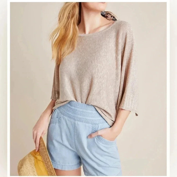 Anthropologie Sweaters - Anthropologie Alicia Shimmer Poncho Sweater Size Medium